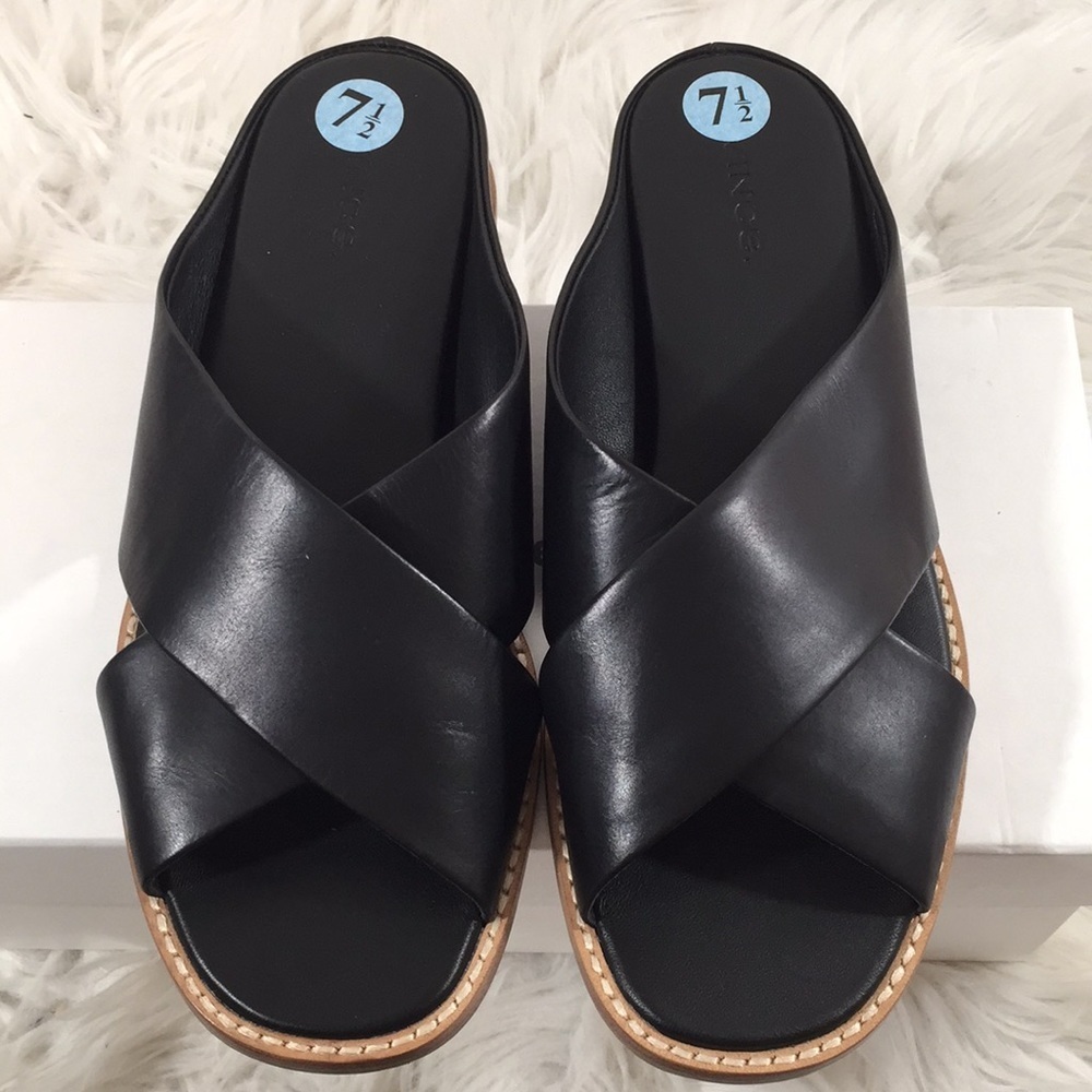 Vince Fairley Leather Wedge Sandals sz. 7.5 new - Picture 6 of 13